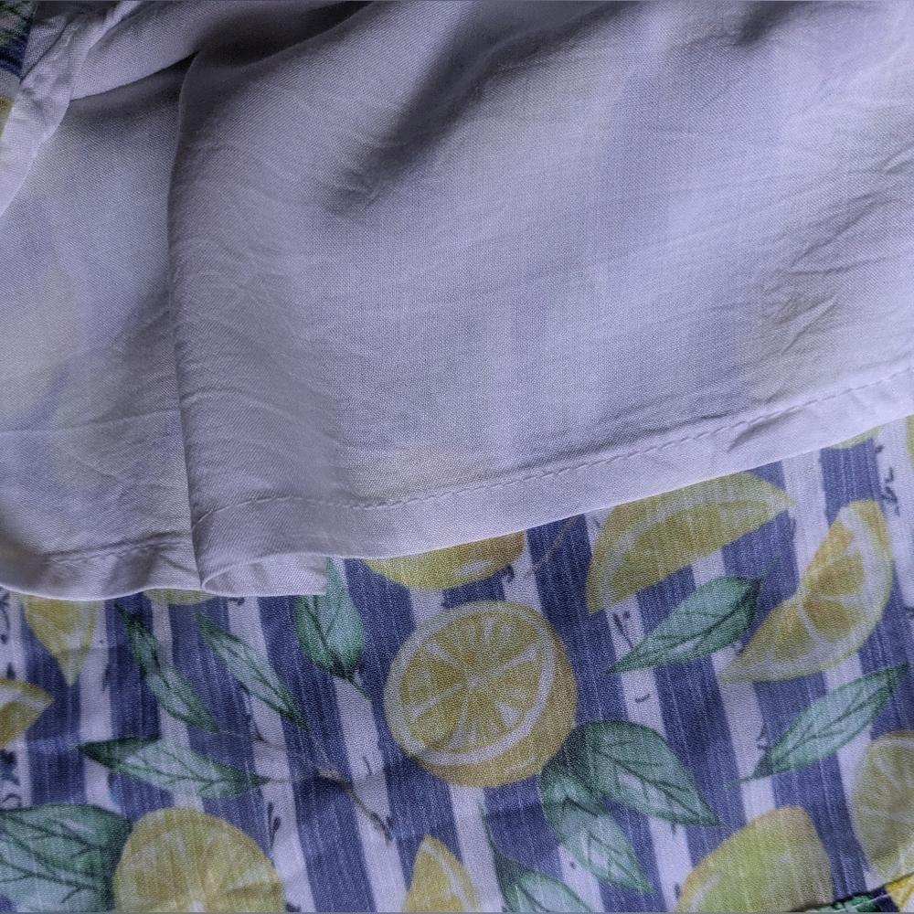 EUC....Aqua For Bloomingdales Lemons Print Midi Girls Dress Size L(12) - Picture 8 of 11